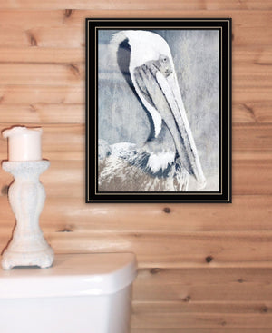 Homeroots Pelican Stunning Framed Print Wall Art - Rustic Modern Decor For Stylish Home Interiors, 14"X18" Black And Gold Wood 529619