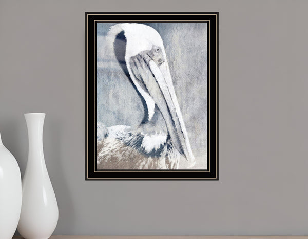 Homeroots Pelican Stunning Framed Print Wall Art - Rustic Modern Decor For Stylish Home Interiors, 14"X18" Black And Gold Wood 529619