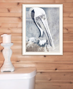 Homeroots Pelican Stunning Framed Print Wall Art - Rustic Modern Decor For Stylish Home Interiors, 14"X18" White Wood 529620