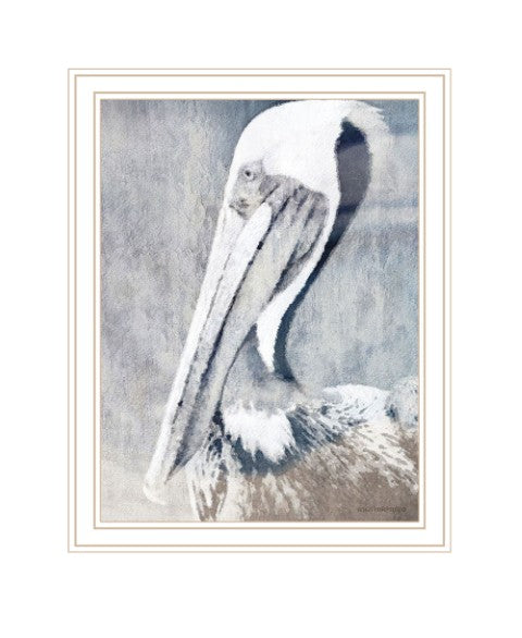 Homeroots Pelican Stunning Framed Print Wall Art - Rustic Modern Decor For Stylish Home Interiors, 14"X18" White Wood 529620