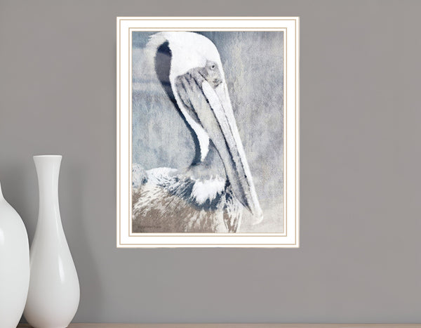 Homeroots Pelican Stunning Framed Print Wall Art - Rustic Modern Decor For Stylish Home Interiors, 14"X18" White Wood 529620