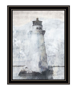 Homeroots Lighthouse Black Framed Print Wall Art - Rustic Modern Decor For Stylish Home And Office Spaces  Wood 529622