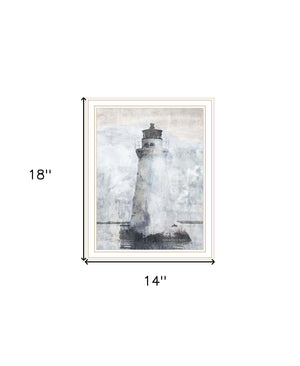 Homeroots Lighthouse Black Framed Print Wall Art – Stylish Home Décor With Rustic Modern Farmhouse Charm White Wood 529623