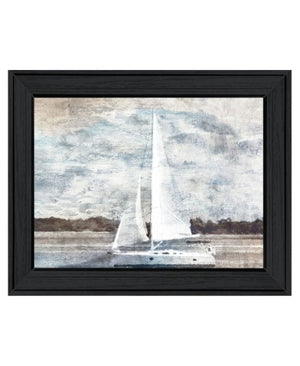 Homeroots Sailboat On Water Framed Wall Art – Rustic Decor For Modern Farmhouse Aesthetic And Unique Style Charcoal Wood 529624