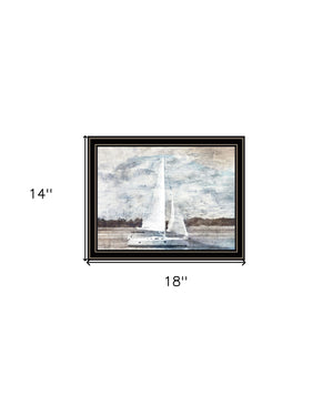 Homeroots Sailboat On Water Framed Wall Art – Rustic Decor For Modern Farmhouse Aesthetic And Unique Style Black And Gold Wood 529625