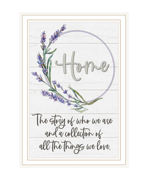 Homeroots Home A Circle Of Love White Framed Print Wall Art White Wood 529656
