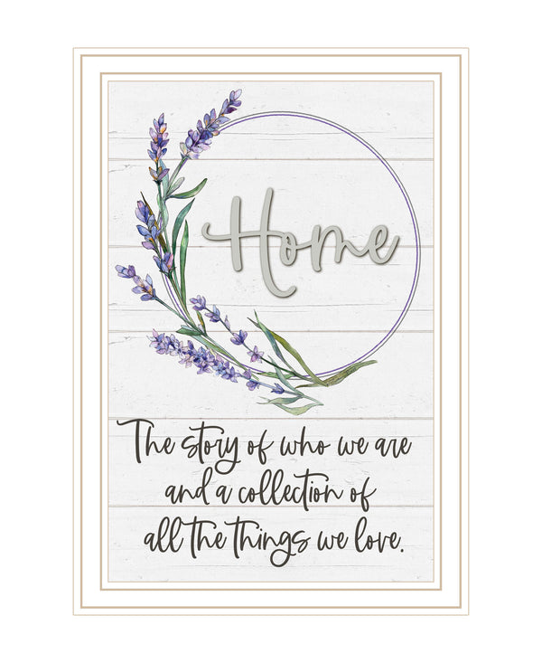 Homeroots Home A Circle Of Love White Framed Print Wall Art White Wood 529656