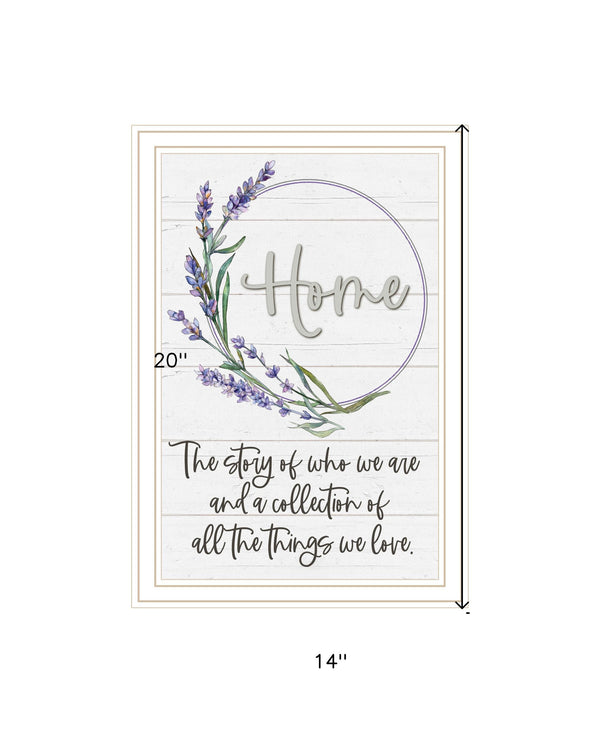 Homeroots Home A Circle Of Love White Framed Print Wall Art White Wood 529656