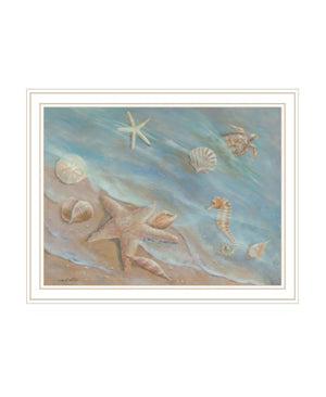 Homeroots Seashore Star Framed Print Wall Art – Stylish Rustic Decor To Elevate Your Space With Elegance White Wood 529668