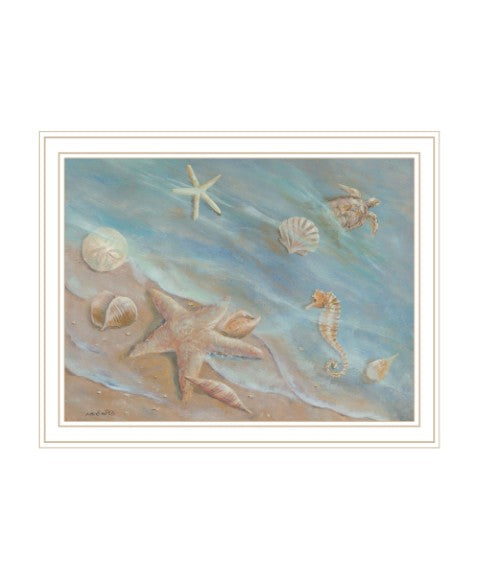 Homeroots Seashore Star Framed Print Wall Art – Stylish Rustic Decor To Elevate Your Space With Elegance White Wood 529668