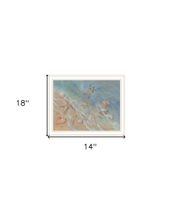 Homeroots Seashore Star Framed Wall Art Print - Rustic Decor For Modern Farmhouse Style And Vibrant Spaces White Wood 529672