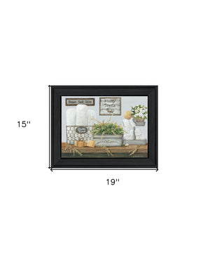 Homeroots Fluffy Towels Black Framed Print - Rustic Wall Art For Home Decor With Modern Farmhouse Vibe  Wood 529673