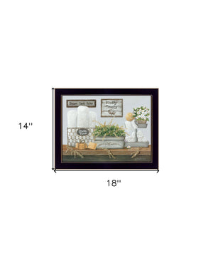 Homeroots Fluffy Towels Unique Framed Print Wall Art For Rustic Modern Farmhouse Decor And Stylish Spaces Black Wood 529674