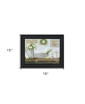 Homeroots Fresh Black Framed Print Wall Art - Rustic & Modern Farmhouse Decor For Stylish Wall Focal Points  Wood 529677