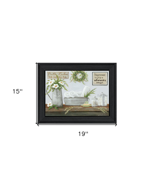 Homeroots Fresh Black Framed Print Wall Art - Rustic & Modern Farmhouse Decor For Stylish Wall Focal Points  Wood 529677