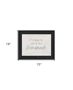 Homeroots It's Homemade Black Framed Print Wall Art - Rustic Farmhouse Decor To Enhance Your Space Style  Wood 529681