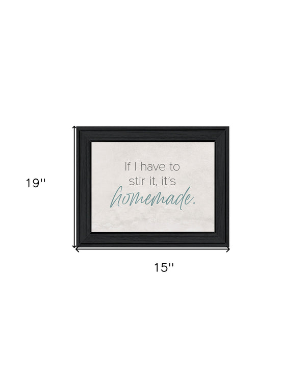 Homeroots It's Homemade Black Framed Print Wall Art - Rustic Farmhouse Decor To Enhance Your Space Style  Wood 529681