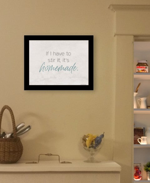 Homeroots It's Homemade Framed Print Wall Art - Trendy Rustic Decor For Modern Farmhouse Style Spaces Black Wood 529682