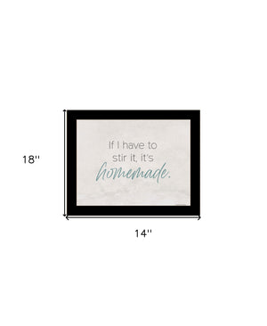 Homeroots It's Homemade Framed Print Wall Art - Trendy Rustic Decor For Modern Farmhouse Style Spaces Black Wood 529682
