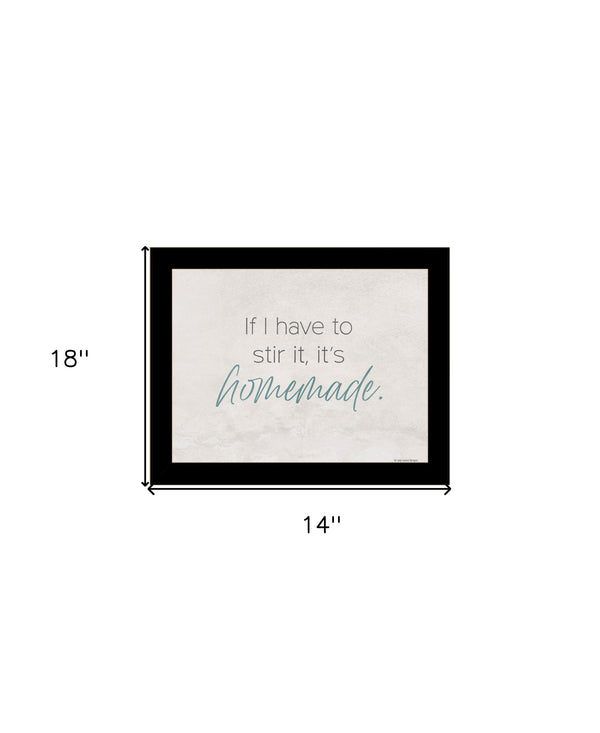 Homeroots It's Homemade Framed Print Wall Art - Trendy Rustic Decor For Modern Farmhouse Style Spaces Black Wood 529682