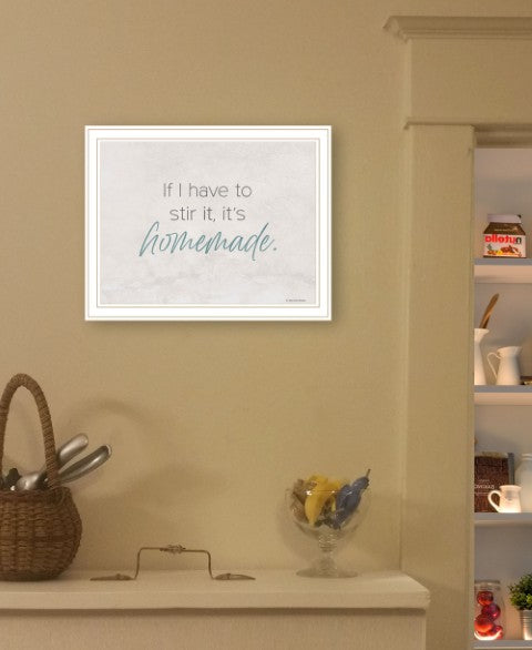 Homeroots It's Homemade Framed Print Wall Art - Trendy Rustic Decor For Modern Farmhouse Style Spaces White Wood 529684