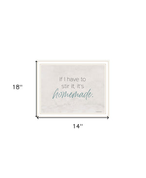 Homeroots It's Homemade Framed Print Wall Art - Trendy Rustic Decor For Modern Farmhouse Style Spaces White Wood 529684