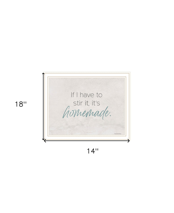 Homeroots It's Homemade Framed Print Wall Art - Trendy Rustic Decor For Modern Farmhouse Style Spaces White Wood 529684