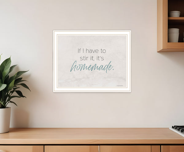 Homeroots It's Homemade Framed Print Wall Art - Trendy Rustic Decor For Modern Farmhouse Style Spaces White Wood 529684