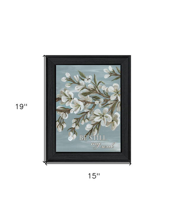 Homeroots Spring Be Still Black Framed Print Wall Art – Rustic Modern Decor For Stylish Home Interiors  Wood 529685