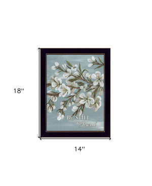 Homeroots Spring Be Still Framed Wall Art - Chic Rustic Decor For Stylish Home Interiors And Modern Spaces Black Wood 529686