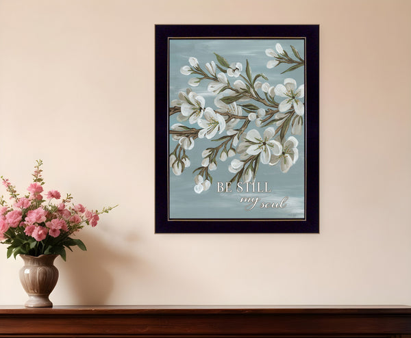 Homeroots Spring Be Still Framed Wall Art - Chic Rustic Decor For Stylish Home Interiors And Modern Spaces Black Wood 529686