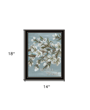 Homeroots Spring Be Still Framed Wall Art - Chic Rustic Decor For Stylish Home Interiors And Modern Spaces Black And Gold Wood 529687