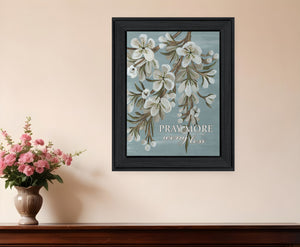 Homeroots Pray More Worry Less Black Framed Wall Art - Rustic Modern Decor To Elevate Your Home Aesthetic  Wood 529689