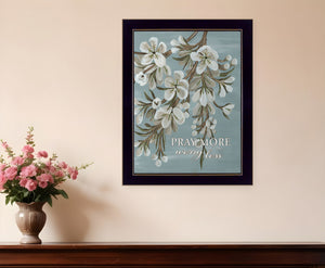 Homeroots Pray More Worry Less Inspirational Wood Wall Art Print For Modern Farmhouse Home Décor Style Black Wood 529690