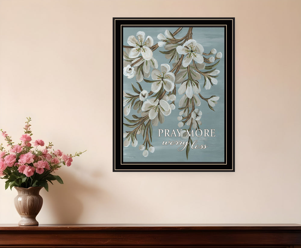 Homeroots Pray More Worry Less Inspirational Wood Wall Art Print For Modern Farmhouse Home Décor Style Black And Gold Wood 529691