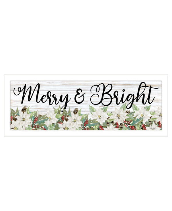 HomeRoots Merry Rustic Charm White Framed Print Wall Art for Timeless Farmhouse Décor – Ready to Hang! 529706