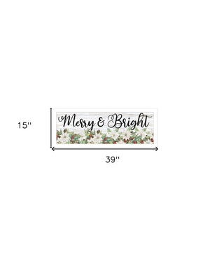 HomeRoots Merry Rustic Charm White Framed Print Wall Art for Timeless Farmhouse Décor – Ready to Hang! 529706