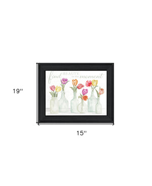 Homeroots Find Beauty In The Moment Black Framed Print Wall Art – Chic Rustic Decor For Modern Spaces 15x19"  Wood 529719