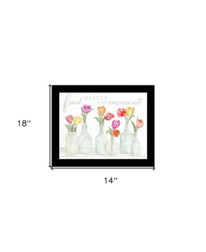 Homeroots Find Beauty In The Moment Rustic Framed Print Wall Art To Elevate Your Home Decor Instantly Black Wood 529720