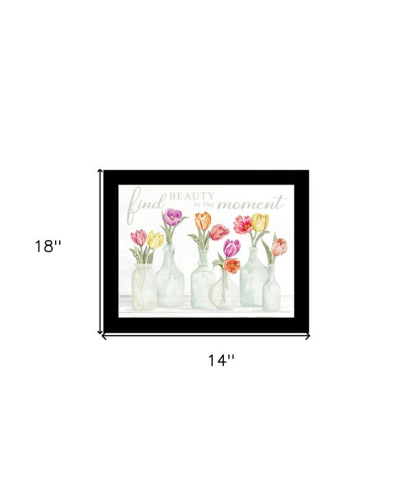 Homeroots Find Beauty In The Moment Rustic Framed Print Wall Art To Elevate Your Home Decor Instantly Black Wood 529720