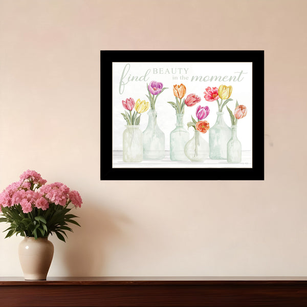 Homeroots Find Beauty In The Moment Rustic Framed Print Wall Art To Elevate Your Home Decor Instantly Black Wood 529720