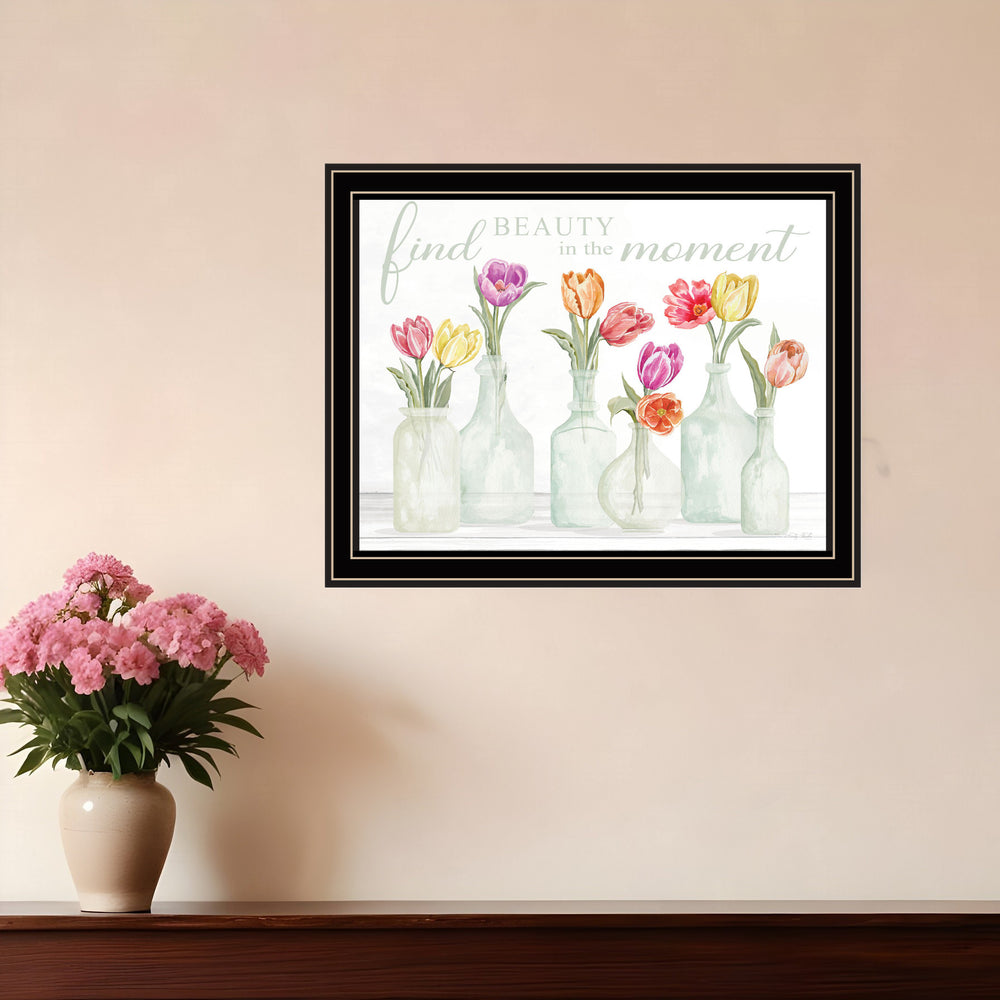 Homeroots Find Beauty In The Moment Rustic Framed Print Wall Art To Elevate Your Home Decor Instantly Black And Gold Wood 529721