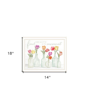 Homeroots Find Beauty In The Moment Rustic Framed Print Wall Art To Elevate Your Home Decor Instantly White Wood 529722