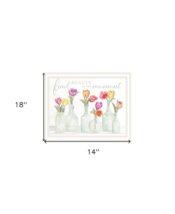 Homeroots Find Beauty In The Moment Rustic Framed Print Wall Art To Elevate Your Home Decor Instantly White Wood 529722