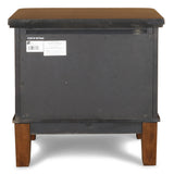 English Elm Nicolene Chestnut 2-Drawer Nightstand With Felt Lined Top Drawer