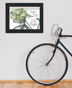 Homeroots Do That Which Makes You Happy Black Framed Print Wall Art – Rustic Modern Decor For Stylish Spaces  Wood 529738