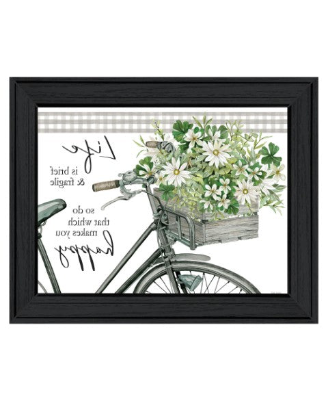 Homeroots Do That Which Makes You Happy Black Framed Print Wall Art – Rustic Modern Decor For Stylish Spaces  Wood 529738