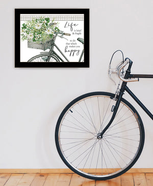 Homeroots Do That Which Makes You Happy Inspiring Framed Print Wall Art For Modern Rustic Home Decor Black Wood 529739