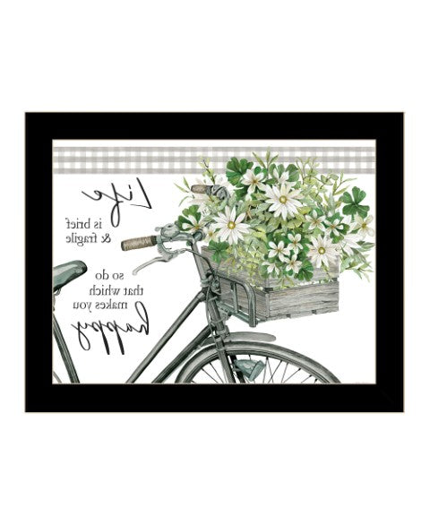 Homeroots Do That Which Makes You Happy Inspiring Framed Print Wall Art For Modern Rustic Home Decor Black Wood 529739