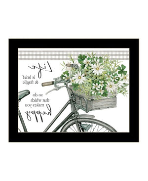 Homeroots Do That Which Makes You Happy Inspiring Framed Print Wall Art For Modern Rustic Home Decor Black Wood 529739